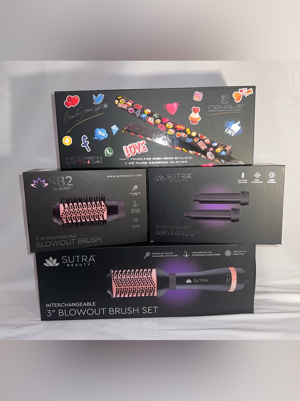MOTHER’S DAY SALE! Sutra Interchangeable Blowout Brush Set & Emoji straightener.